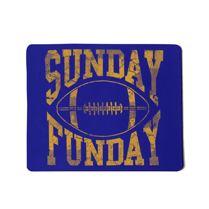 Vintage Yellow Sunday Funday Football Gift Gift Mousepad