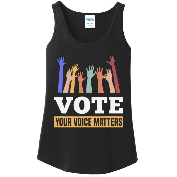 Vote Your Voice Matters Presidential Election Ladies Essential Tank