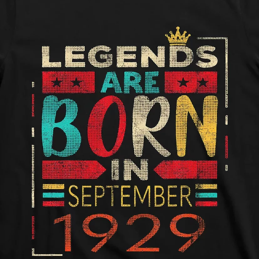 Variable Years LEGENDS ARE BORN IN SEPTEMBER 1929 T-Shirt