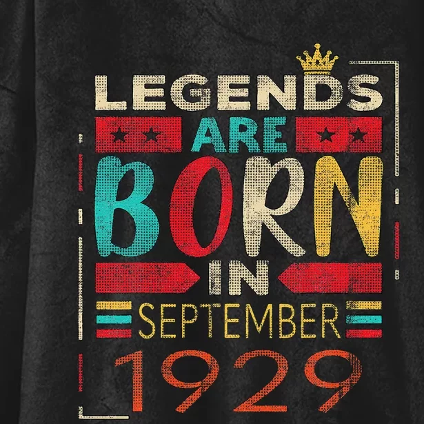 Variable Years LEGENDS ARE BORN IN SEPTEMBER 1929 Hooded Wearable Blanket