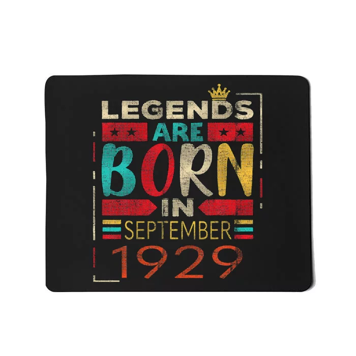 Variable Years LEGENDS ARE BORN IN SEPTEMBER 1929 Mousepad