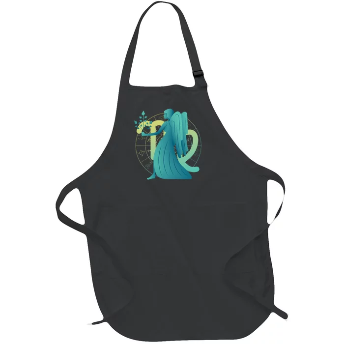 Virgo Zodiac Astrology Full-Length Apron With Pocket