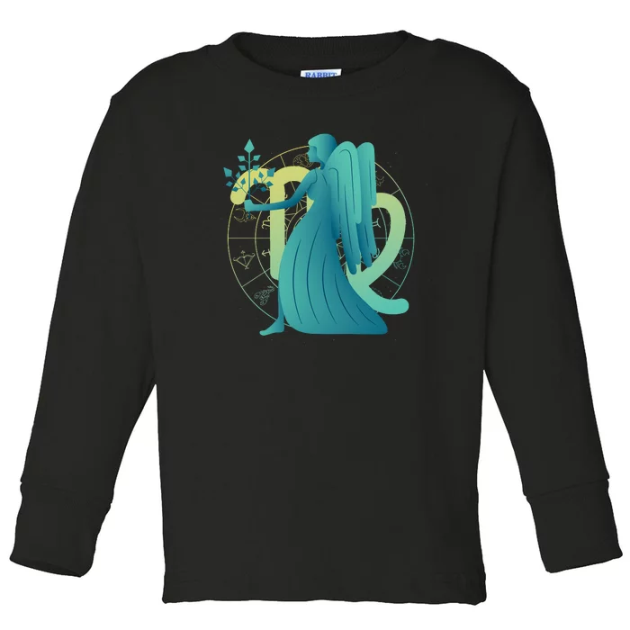 Virgo Zodiac Astrology Toddler Long Sleeve Shirt