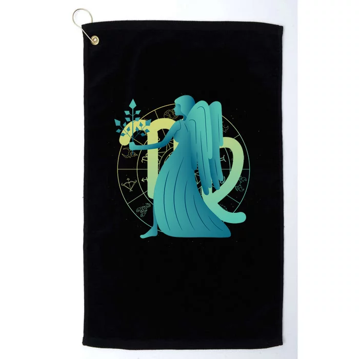 Virgo Zodiac Astrology Platinum Collection Golf Towel