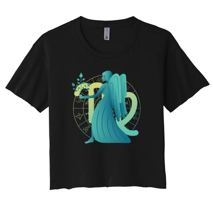 Virgo Zodiac Astrology Women's Crop Top Tee