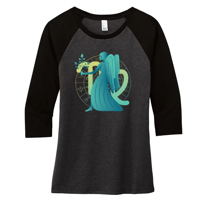 Virgo Zodiac Astrology Women's Tri-Blend 3/4-Sleeve Raglan Shirt