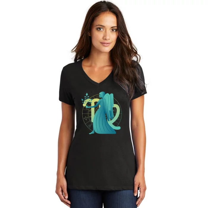 Virgo Zodiac Astrology Women's V-Neck T-Shirt