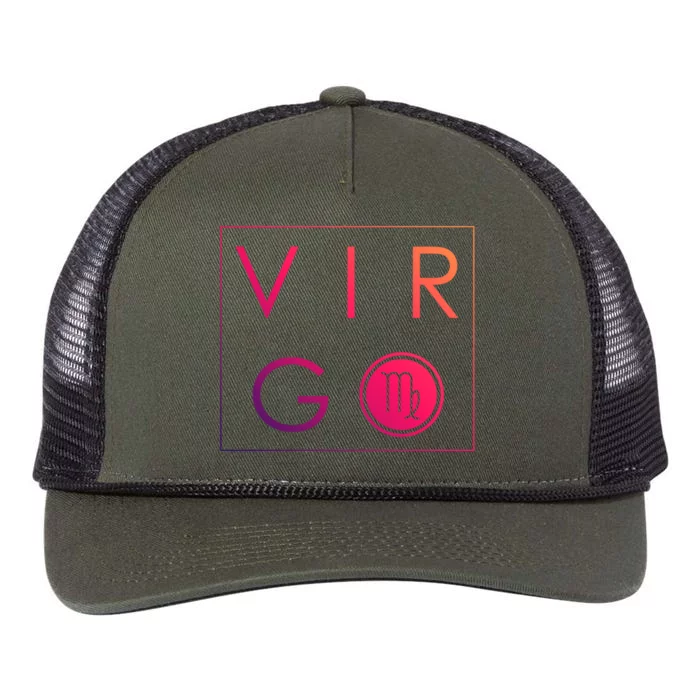 Virgo Zodiac Astrology Gift Retro Rope Trucker Hat Cap