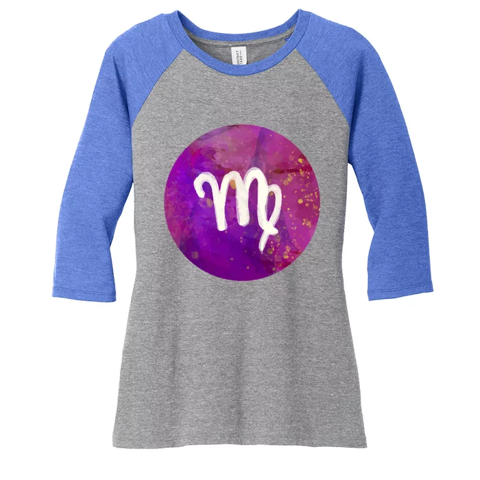 Virgo Zodiac August September Horoscope Birthday Gift Women's Tri-Blend 3/4-Sleeve Raglan Shirt