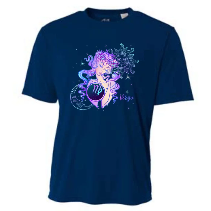 Virgo Zodiac Astrology Gift Cooling Performance Crew T-Shirt