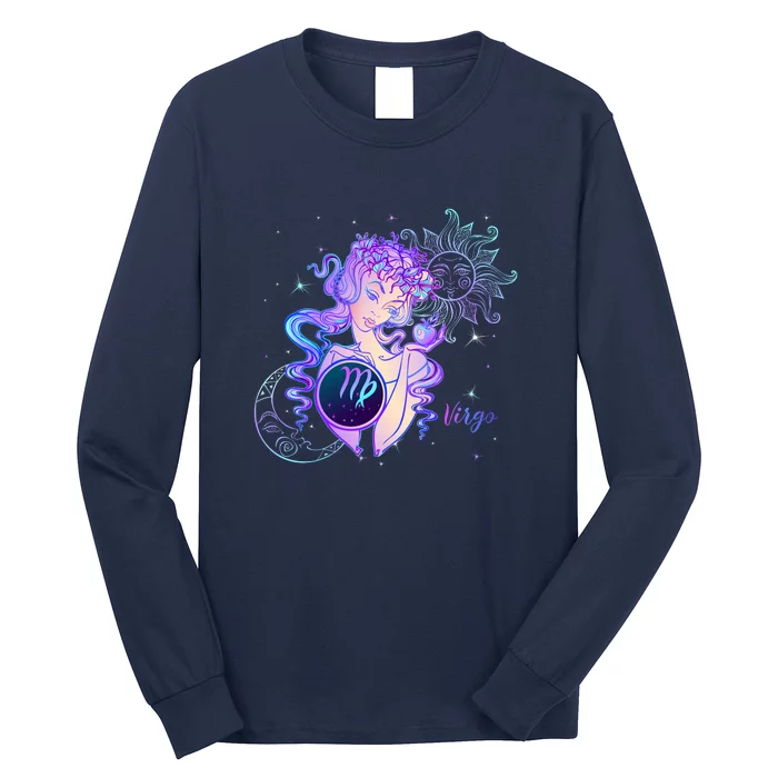 Virgo Zodiac Astrology Gift Long Sleeve Shirt