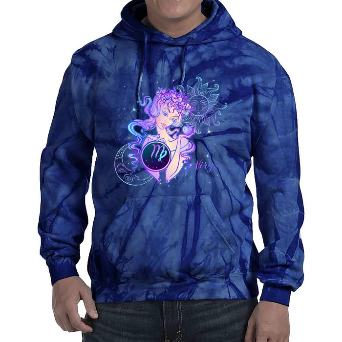 Virgo Zodiac Astrology Gift Tie Dye Hoodie