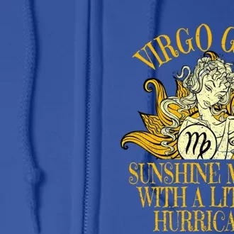 Virgo Zodiac Birthday Born September Sunflower Meaningful Gift Full Zip Hoodie