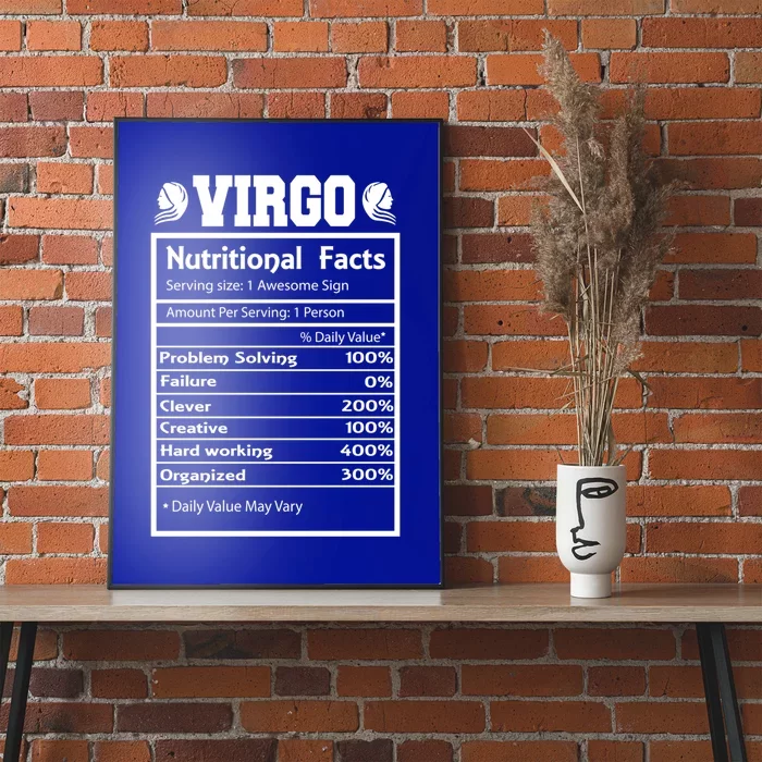 Virgo Zodiac Funny Nutritional Facts Astrology Gift Poster