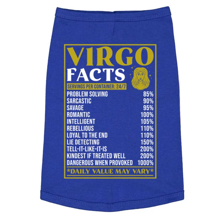 Virgo Zodiac Facts Design Zodiac Facts Funny Virgo Cute Gift Doggie Tank