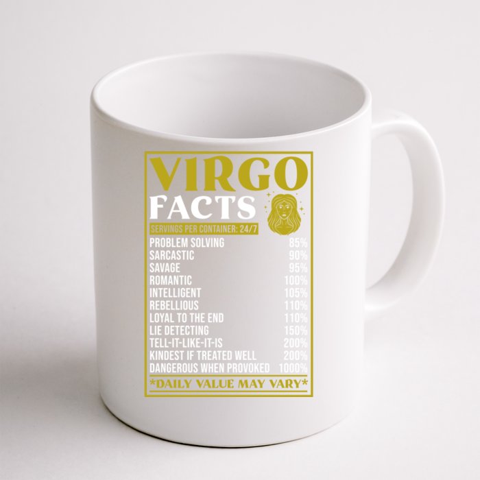 Virgo Zodiac Facts Design Zodiac Facts Funny Virgo Cute Gift Front & Back Coffee Mug