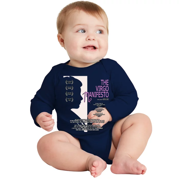 Virgo Zodiac Facts Ifesto Astrology Birthday Meaningful Gift Baby Long Sleeve Bodysuit