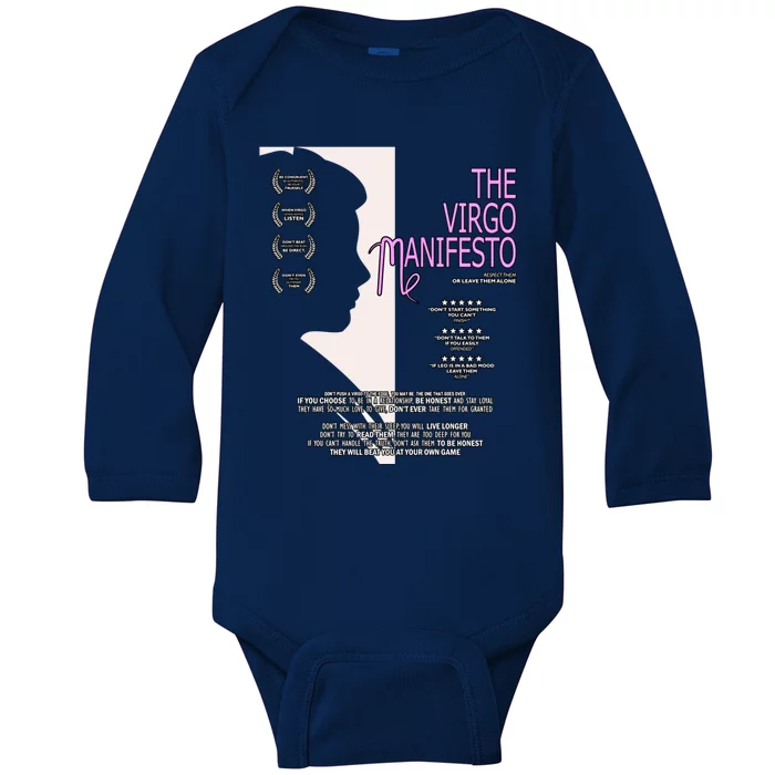 Virgo Zodiac Facts Ifesto Astrology Birthday Meaningful Gift Baby Long Sleeve Bodysuit