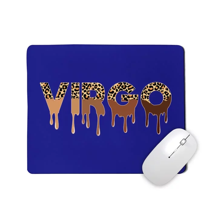 Virgo Zodiac Gift Afro Black Leopard Dripping Funny Gift Mousepad