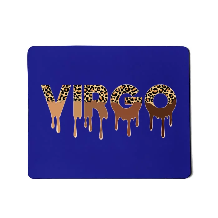 Virgo Zodiac Gift Afro Black Leopard Dripping Funny Gift Mousepad