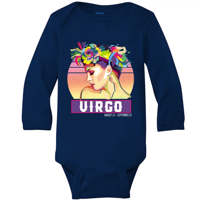 Virgo Zodiac Gift Baby Long Sleeve Bodysuit