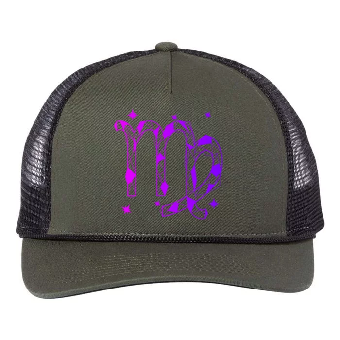 Virgo Zodiac Great Gift Retro Rope Trucker Hat Cap