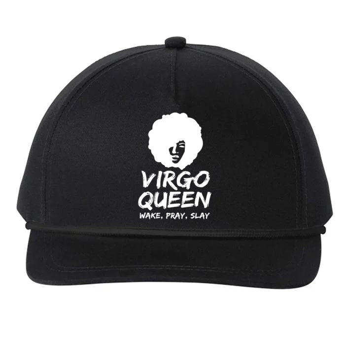 Virgo Zodiac Gift Queen Wake Pray Slay For Black Gift Snapback Five-Panel Rope Hat