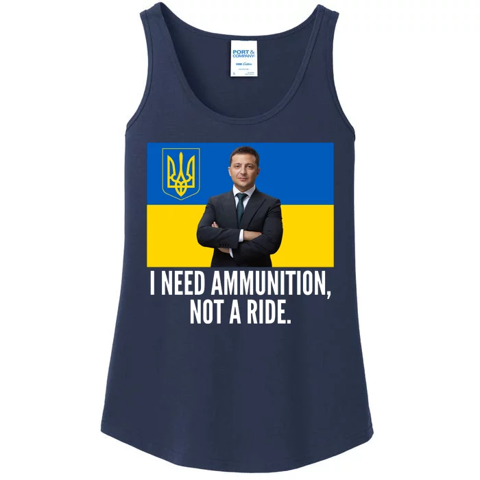 Volodymyr Zelensky I Need Ammunition Not A Ride Ukraine Stand With Ukraine Ladies Essential Tank