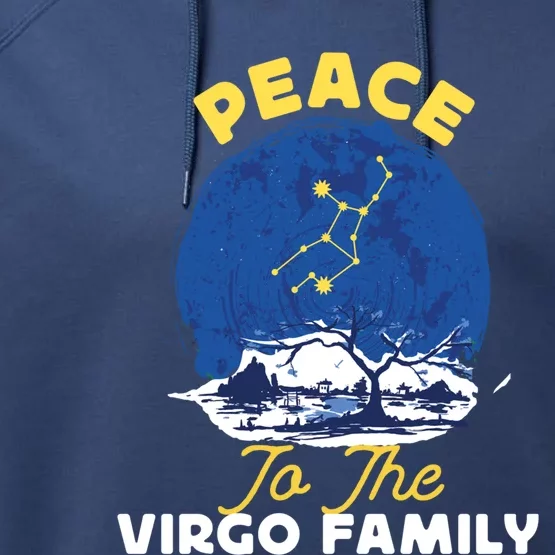 Virgo Zodiac: Peace To The Virgo Family Gift Performance Fleece Hoodie