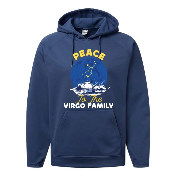 Virgo Zodiac: Peace To The Virgo Family Gift Performance Fleece Hoodie