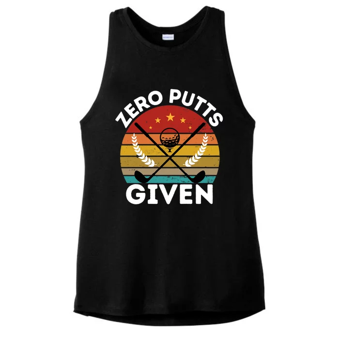 Vintage Zero Putts Given Golf Funny Golf Player Golfing Premium Ladies Tri-Blend Wicking Tank