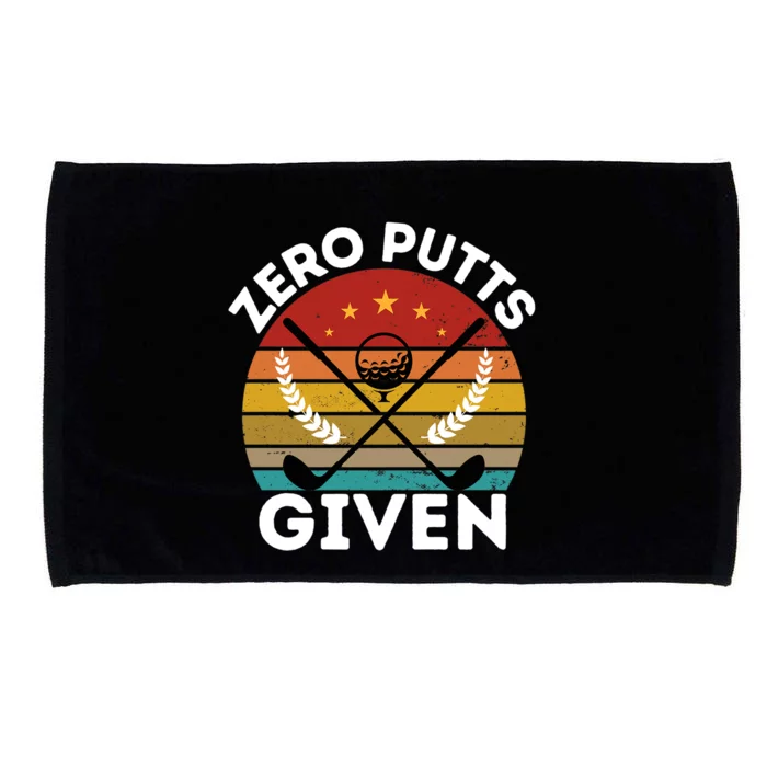 Vintage Zero Putts Given Golf Funny Golf Player Golfing Premium Microfiber Hand Towel