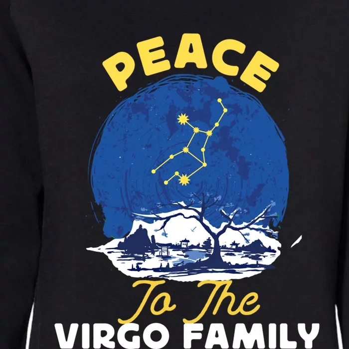 Virgo Zodiac: Peace To The Virgo Family Gift Womens California Wash Sweatshirt