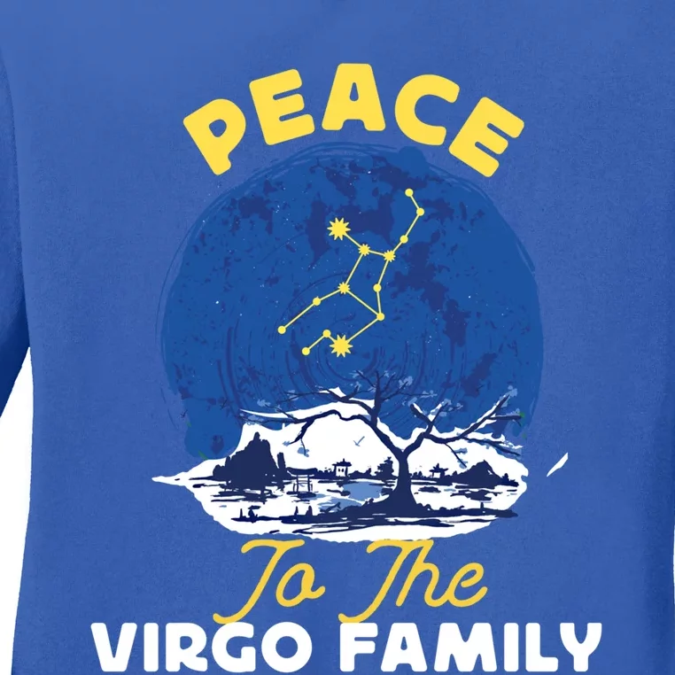 Virgo Zodiac: Peace To The Virgo Family Gift Ladies Long Sleeve Shirt