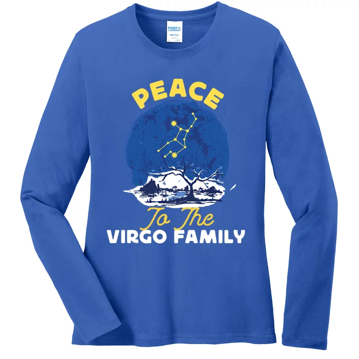 Virgo Zodiac: Peace To The Virgo Family Gift Ladies Long Sleeve Shirt