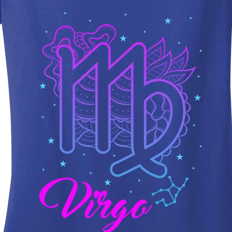 Virgo Zodiac Sign Astrology August September Birthday Virgo Cool Gift Women's V-Neck T-Shirt