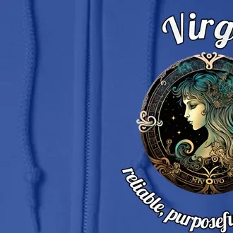 Virgo Zodiac Sign Astronomy Great Gift Full Zip Hoodie