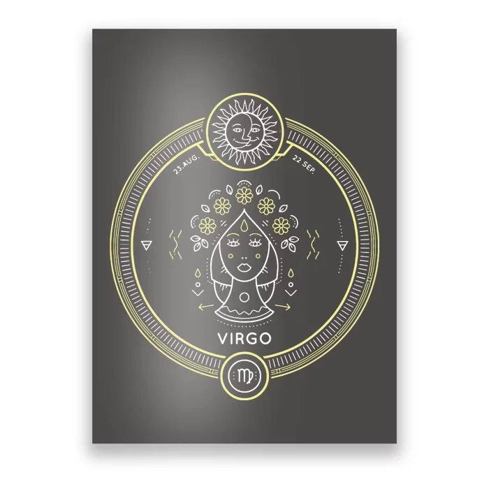 Virgo Zodiac Sign Horoscope Symbol Astrology Astronomy Poster