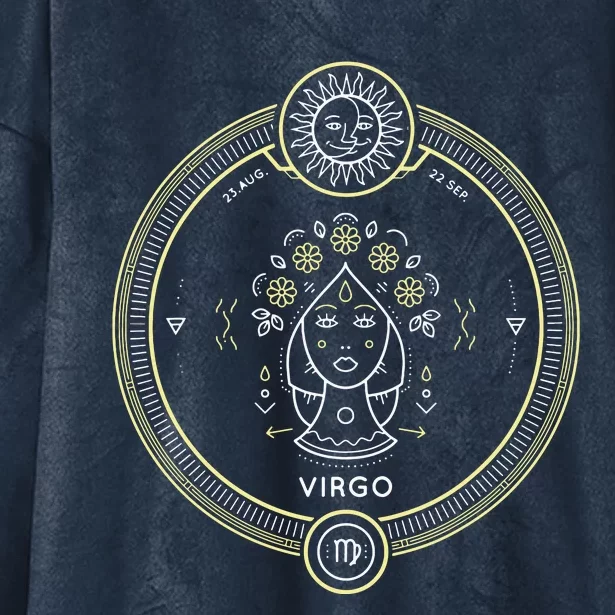 Virgo Zodiac Sign Horoscope Symbol Astrology Astronomy Hooded Wearable Blanket