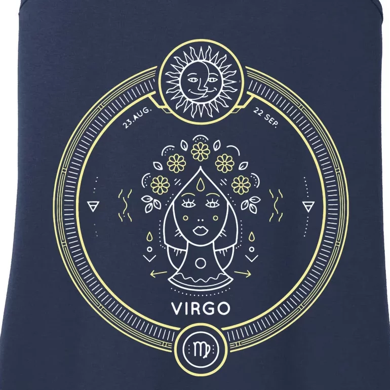 Virgo Zodiac Sign Horoscope Symbol Astrology Astronomy Ladies Essential Tank