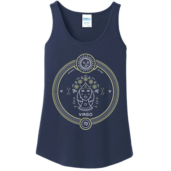 Virgo Zodiac Sign Horoscope Symbol Astrology Astronomy Ladies Essential Tank