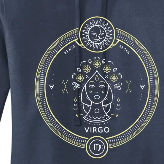 Virgo Zodiac Sign Horoscope Symbol Astrology Astronomy Women's Pullover Hoodie