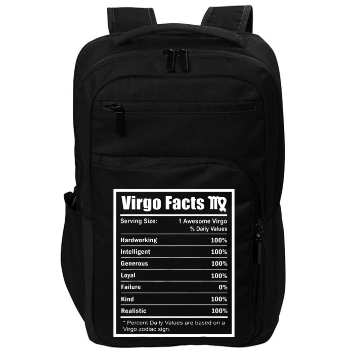 Virgo Zodiac Sign Fun Facts Shirts Men Women Birthday Impact Tech Backpack