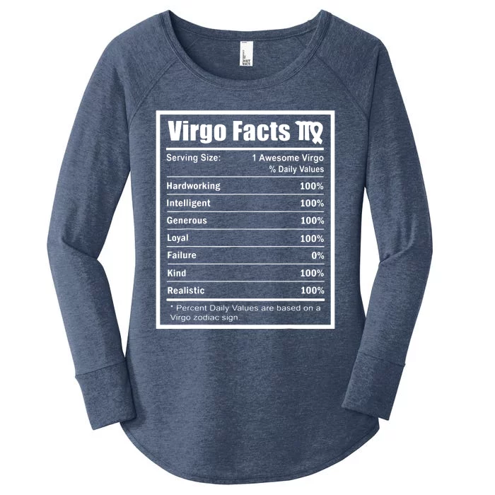 Virgo Zodiac Sign Fun Facts Shirts Men Women Birthday Women's Perfect Tri Tunic Long Sleeve Shirt