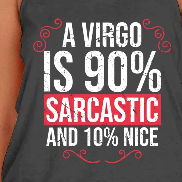 Virgo Zodiac Sign Facts Funny Birthday Astrology Horoscope Gift Women's Knotted Racerback Tank