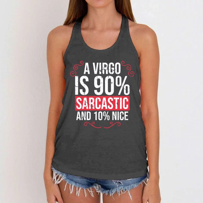 Virgo Zodiac Sign Facts Funny Birthday Astrology Horoscope Gift Women's Knotted Racerback Tank