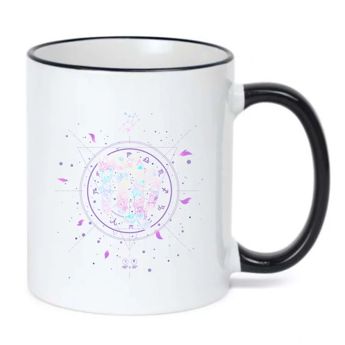 Virgo Zodiac Sign Floral Flower August September Birthday Funny Gift Black Color Changing Mug