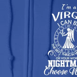 Virgo Zodiac Sign Funny Virgo Birthday Gift Full Zip Hoodie