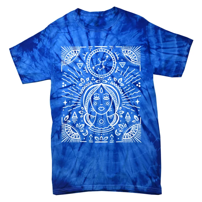 Virgo Zodiac Sign Handdrawn Tarot / Virgo Birthday Month Gift Tie-Dye T-Shirt