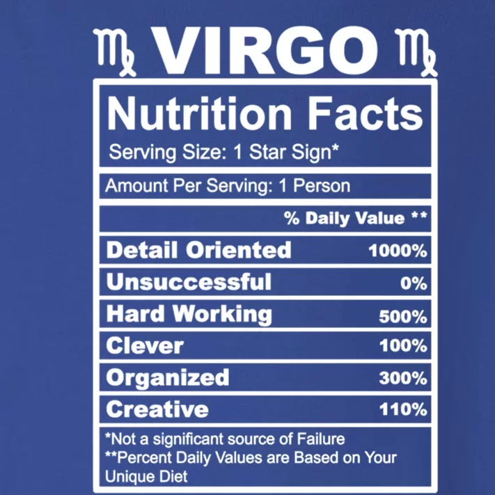 Virgo Zodiac Sign Nutrition Facts Cool Gift Toddler Long Sleeve Shirt